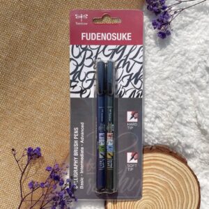 Tombow Fudenosuke Calligraphy Brush Pen 2 Pens Set