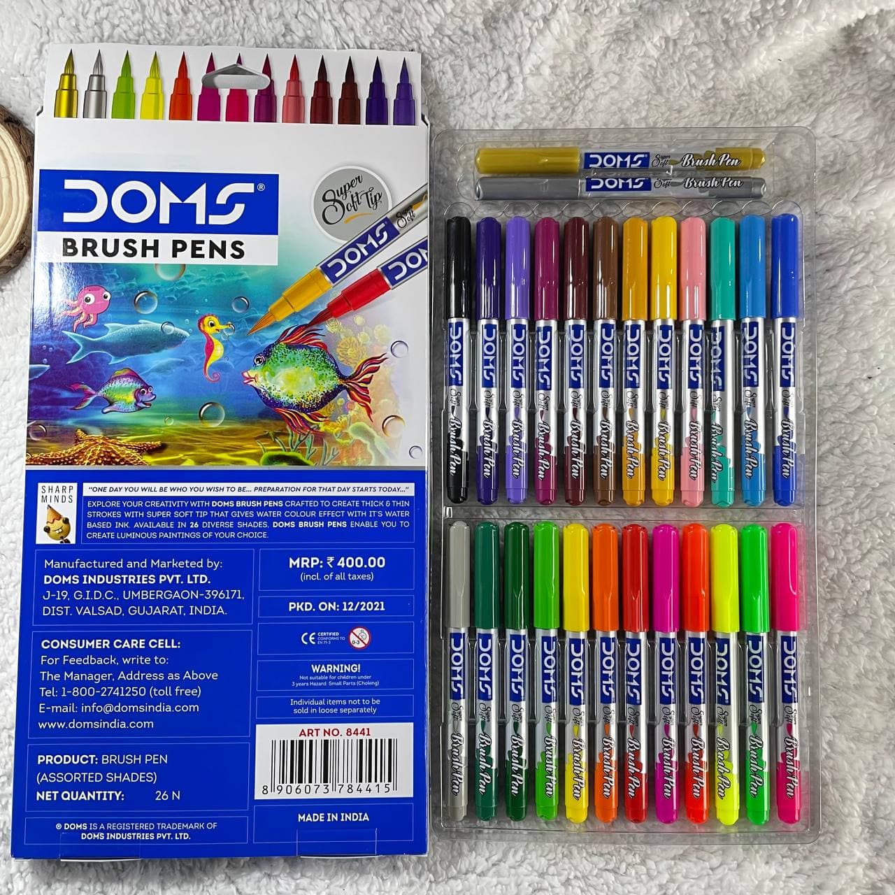 DOMS Non-Toxic Multicolor 26 Shades Brush Pens Set