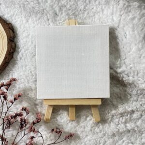 White Canvas With Easel (4×4 Inch)