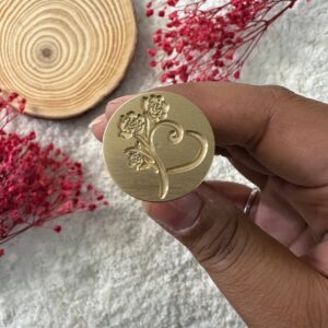 Wax Seal Stamp – Heart with Flower